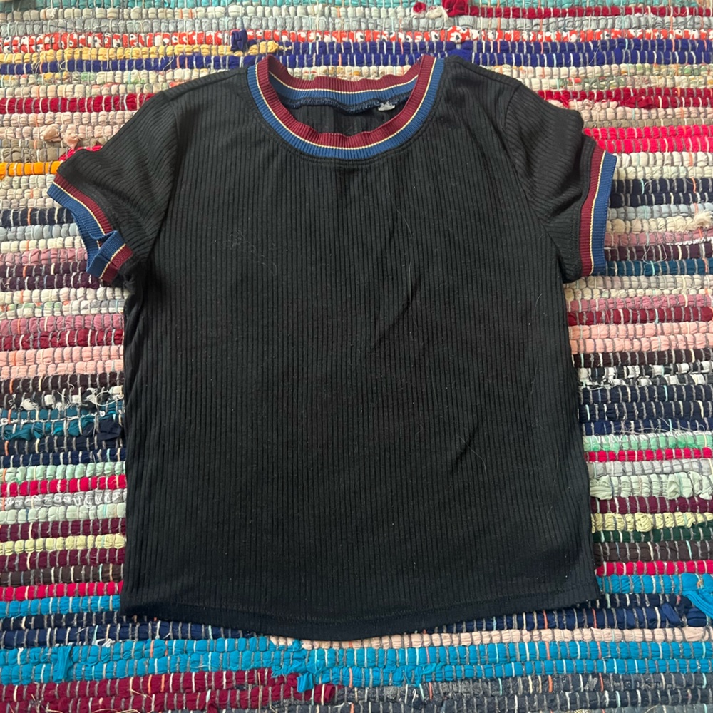 Forever 21 ribbed black shirt.